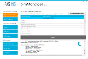 SimManager Oberfläche / GUI